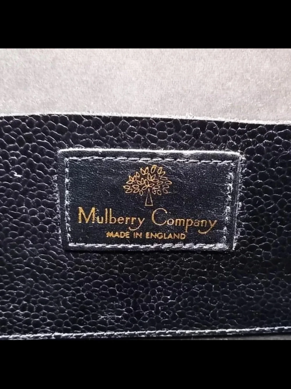 Mulberry Black Leather Satchel with Gold Hardware